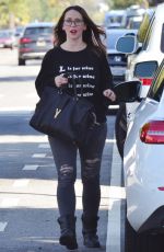 JENNIFER LOVE HEWITT in Ripped Jeans Out in Santa Monica 03/23/2018