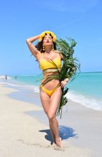 JENNIFER NICOLE LEE in Swimsuits on the Set of a Photoshoot at a Beach in Miami 03/06/2018