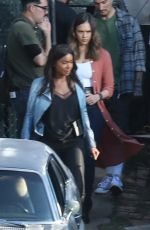 JESSICA ALBA and GABRIELLE UNION on the Set of Bad Boys Spinoff Pilot in Los Angeles 03/23/2018