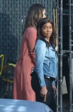 JESSICA ALBA and GABRIELLE UNION on the Set of Bad Boys Spinoff Pilot in Los Angeles 03/23/2018
