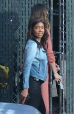 JESSICA ALBA and GABRIELLE UNION on the Set of Bad Boys Spinoff Pilot in Los Angeles 03/23/2018