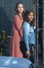 JESSICA ALBA and GABRIELLE UNION on the Set of Bad Boys Spinoff Pilot in Los Angeles 03/23/2018