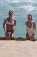 JOSIE CANSECO and BELLA BANOS in Swimsuits on the Beach in Miami 03/28/2018