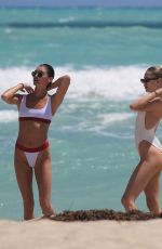 JOSIE CANSECO and BELLA BANOS in Swimsuits on the Beach in Miami 03/28/2018