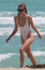 JOSIE CANSECO and BELLA BANOS in Swimsuits on the Beach in Miami 03/28/2018