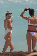 JOSIE CANSECO and BELLA BANOS in Swimsuits on the Beach in Miami 03/28/2018