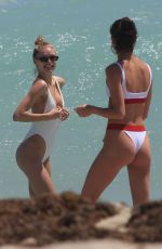 JOSIE CANSECO and BELLA BANOS in Swimsuits on the Beach in Miami 03/28/2018
