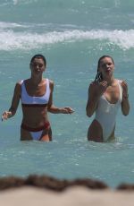 JOSIE CANSECO and BELLA BANOS in Swimsuits on the Beach in Miami 03/28/2018