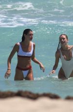 JOSIE CANSECO and BELLA BANOS in Swimsuits on the Beach in Miami 03/28/2018