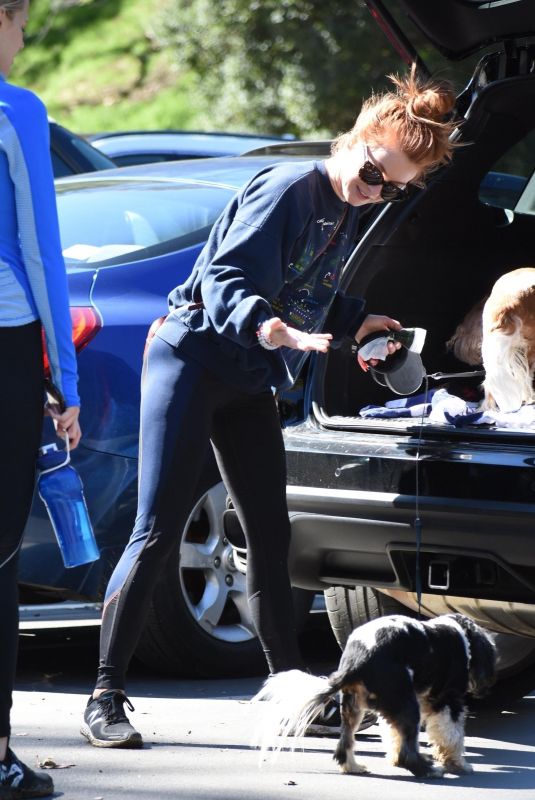 JULIANNE HOUGH in Tights Out Hiking in Studio City 03/15/2018