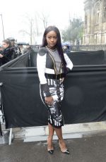 JUSTINE SKYE at Balmain Fashion Show at Paris Fashion Week 03/02/2018