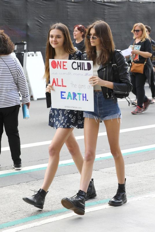 KAIA GERBER at March for Our Lives Rally in Los Angeles 03/24/2018