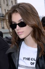 KAIA GERBER Leaves Chloe Show at Paris Fashion Week 03/01/2018