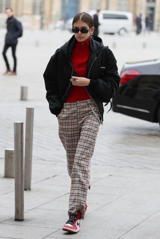 KAIA GERBER Out at Paris Fashion Week 03/03/2018