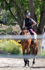 KALEY CUOCO on Trail with Her Horse Trainer in Los Angeles 03/15/2018