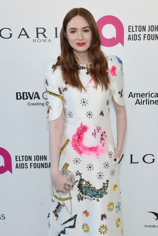 KAREN GILLAN at Eton John Aids Foundation Academy Awards Viewing Party in Los Angeles 03/04/2018