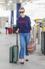 KARLIE KLOSS Arrives at JFK Airport in New York 03/16/2018