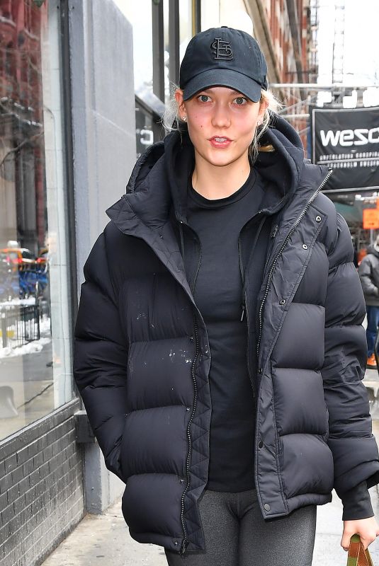 KARLIE KLOSS Out and About in New York 02/22/2018