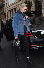 KARLIE KLOSS Out at Paris Fashion Week 03/04/2018