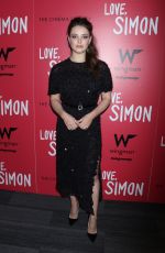 KATHERINE LANGFORD at Love, Simon Premiere in New York 03/08/2018