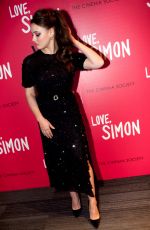 KATHERINE LANGFORD at Love, Simon Premiere in New York 03/08/2018