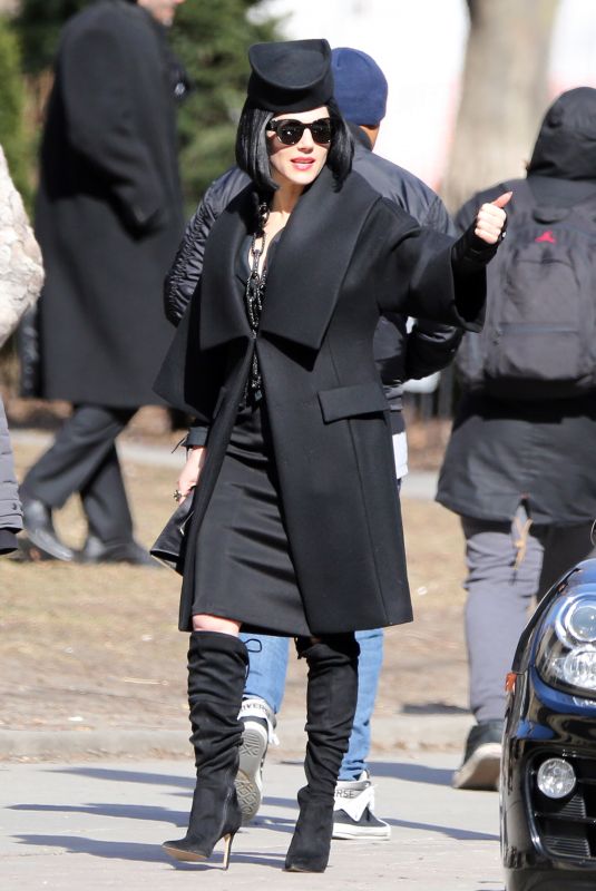 KATHERYN WINNICK on the Set of Polar in Toronto 03/20/2018