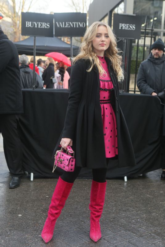 KATHRYN NEWTON at Valentino Show at Paris Fashion Week 03/04/2018