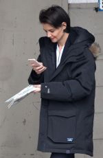 KATIE HOLMES on the Set of New Fox FBI Drama in Chicago 03/27/2018