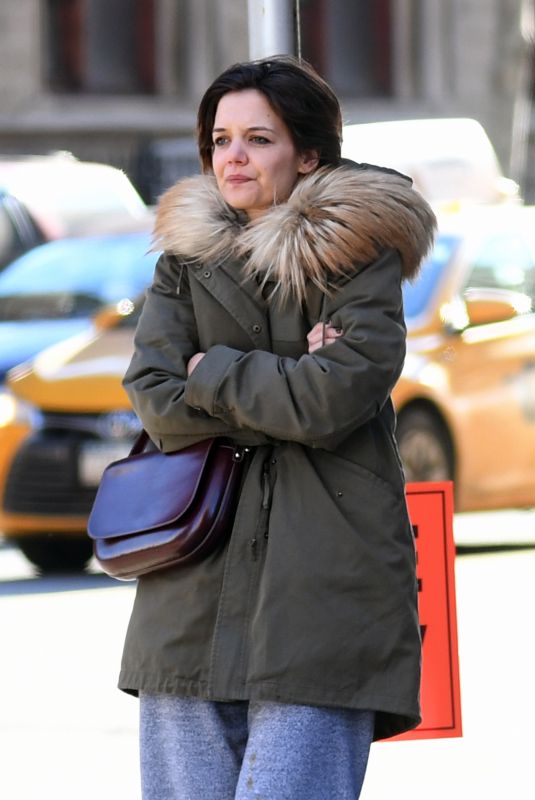 KATIE HOLMES Out in New York 03/05/2018