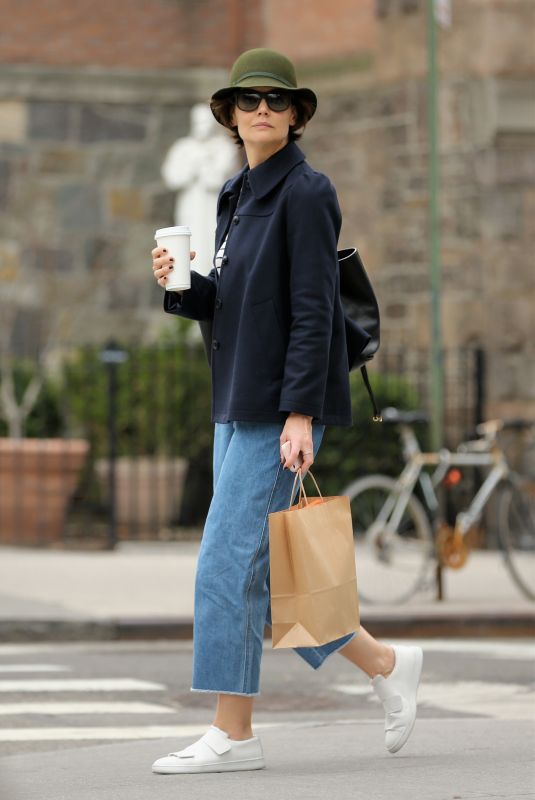 KATIE HOLMES Out Shopping in New York 03/01/2018