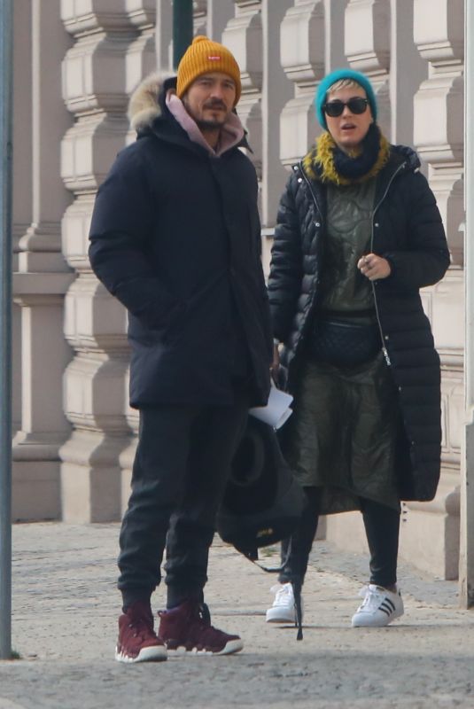 KATY PERRY and Orlando Bloom Out in Prague 02/28/2018