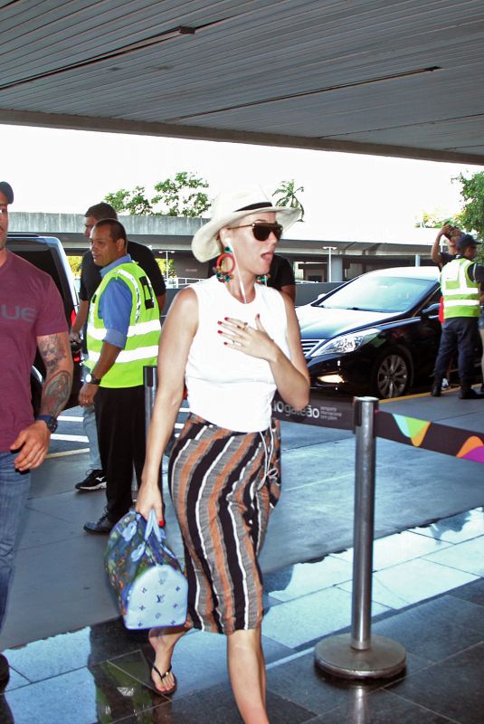 KATY PERRY Arrives at Rio De Janeiro Airport 03/19/2018