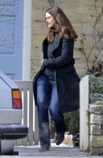 KEIRA KNIGHTLEY on the Set of Official Secrets in Wetherby 03/18/2018