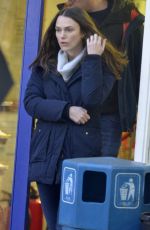 KEIRA KNIGHTLEY on the Set of Official Secrets in Wetherby 03/18/2018