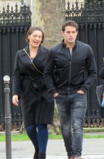 KELLY BROOK and Jeremy Parisi Out in Paris 03/30/2018