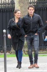 KELLY BROOK and Jeremy Parisi Out in Paris 03/30/2018