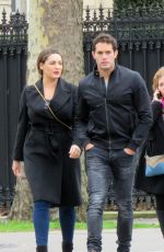KELLY BROOK and Jeremy Parisi Out in Paris 03/30/2018