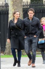 KELLY BROOK and Jeremy Parisi Out in Paris 03/30/2018