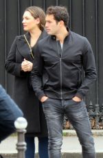KELLY BROOK and Jeremy Parisi Out in Paris 03/30/2018