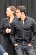 KELLY BROOK and Jeremy Parisi Out in Paris 03/30/2018