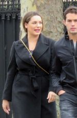 KELLY BROOK and Jeremy Parisi Out in Paris 03/30/2018