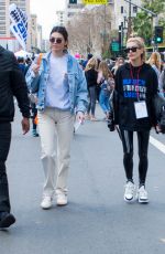 KENDALL JENNER and HAILEY BALDWIN Marches at Anti-gun March for Our Lives Rally in Los Angeles 03/24/2018