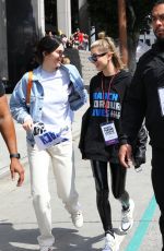 KENDALL JENNER and HAILEY BALDWIN Marches at Anti-gun March for Our Lives Rally in Los Angeles 03/24/2018