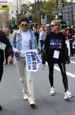 KENDALL JENNER and HAILEY BALDWIN Marches at Anti-gun March for Our Lives Rally in Los Angeles 03/24/2018