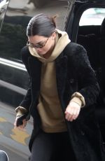 KENDALL JENNER Arrives at Her Hotel in Paris 03/19/2018