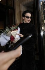 KENDALL JENNER Arrives at Her Hotel in Paris 03/20/2018
