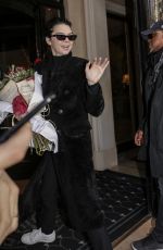 KENDALL JENNER Arrives at Her Hotel in Paris 03/20/2018