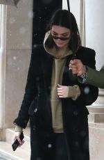 KENDALL JENNER Arrives on the Set of a Photoshoot in Paris 03/19/2018