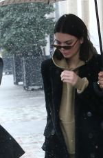 KENDALL JENNER Arrives on the Set of a Photoshoot in Paris 03/19/2018