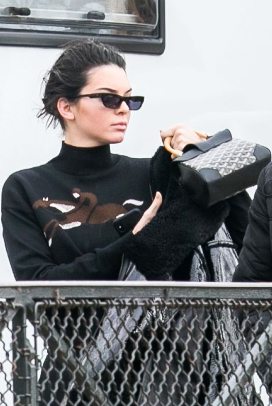 KENDALL JENNER on the Set of a Advertisement in Paris 03/20/2018